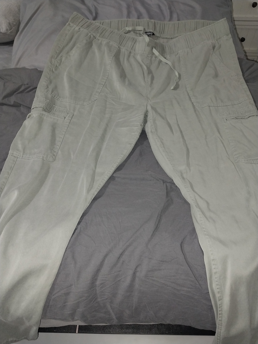 Casual Drawstring Cargo Pants - Light Green/olive
